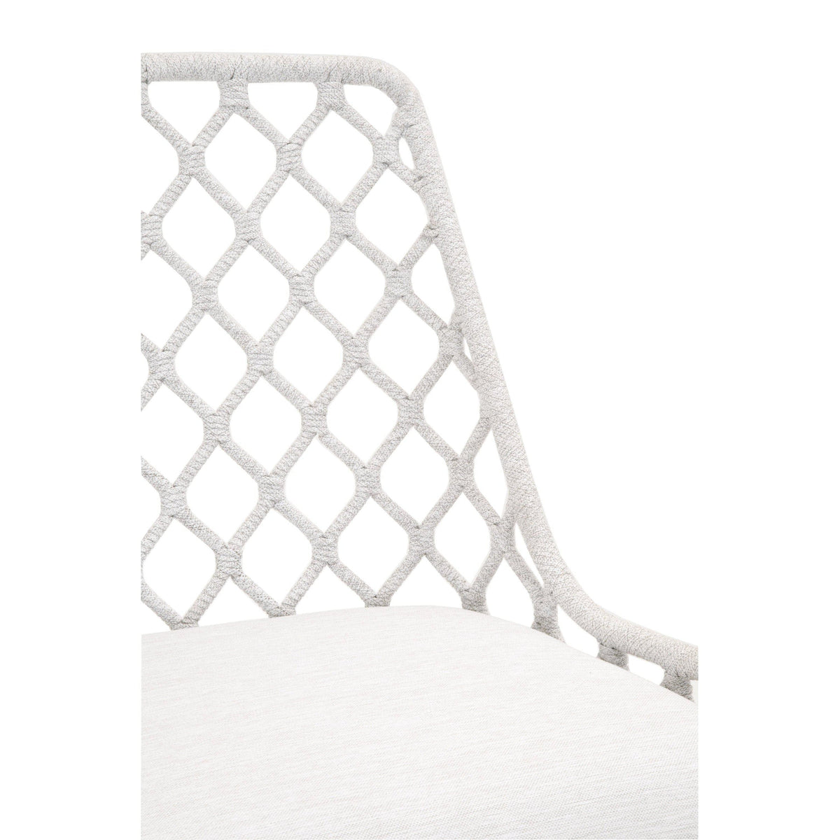 Lois White Rope Outdoor Dining Chair - Outdoor Dining Chair Side View | Bone & Brass