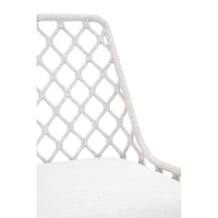 Lois White Rope Outdoor Dining Chair - Outdoor Dining Chair Side View | Bone & Brass