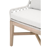 Lois White Rope Outdoor Wing Chair - Outdoor Chair Detail | Bone & Brass