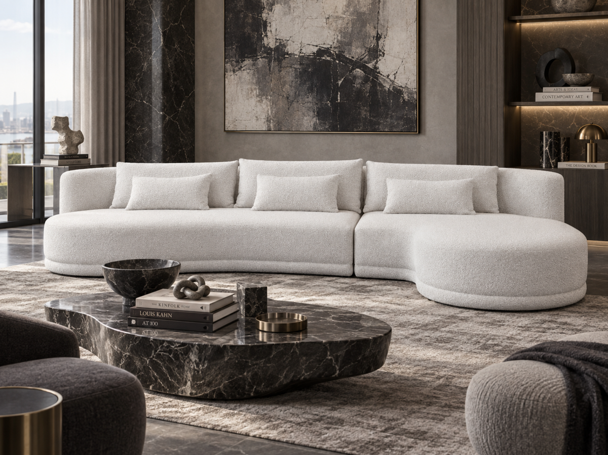 London Copenhagen White Boucle RAF Sectional