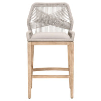 Lulu Taupe Rope Barstool