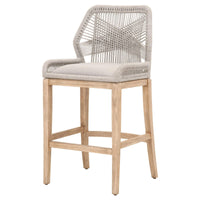 Lulu Taupe Rope Barstool