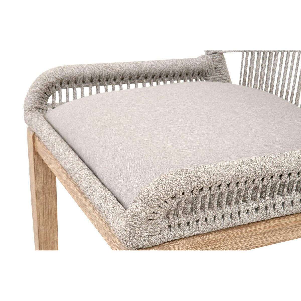 Lulu Taupe Rope Barstool