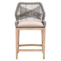 Lulu Platinum Rope Counter Stool