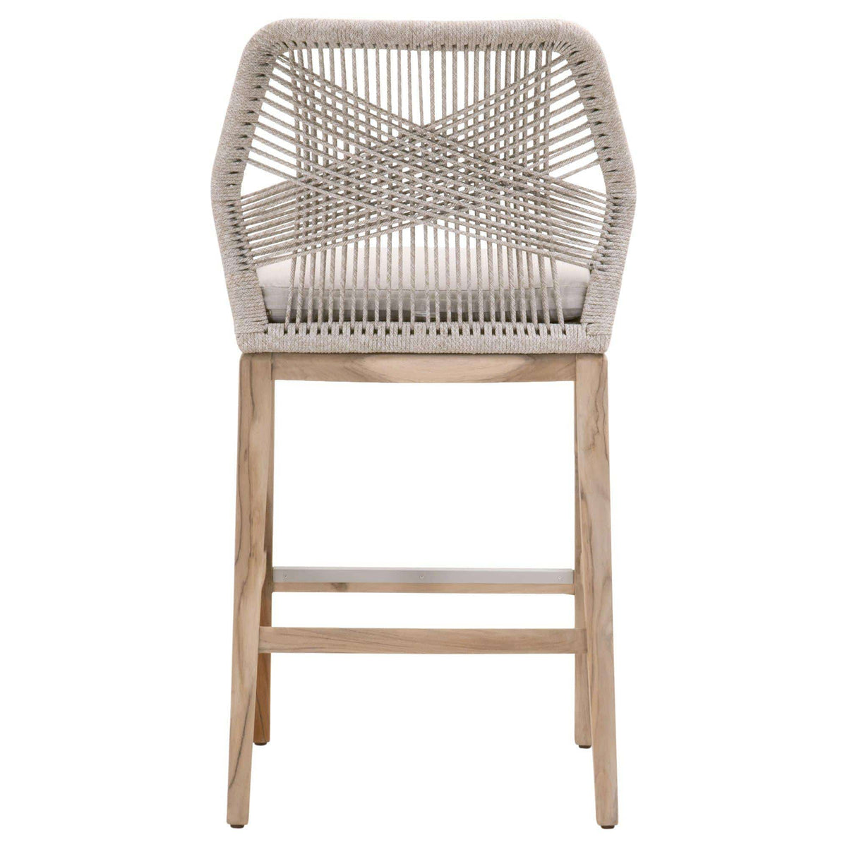 Lulu Taupe Rope Outdoor Barstool