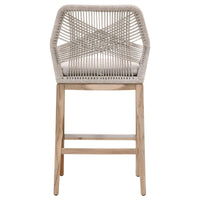 Lulu Taupe Rope Outdoor Barstool