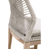 Lulu Taupe Rope Outdoor Barstool