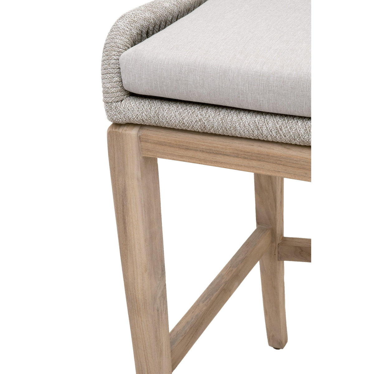 Lulu Taupe Rope Outdoor Barstool