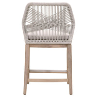 Lulu Taupe Rope Outdoor Counter Stool