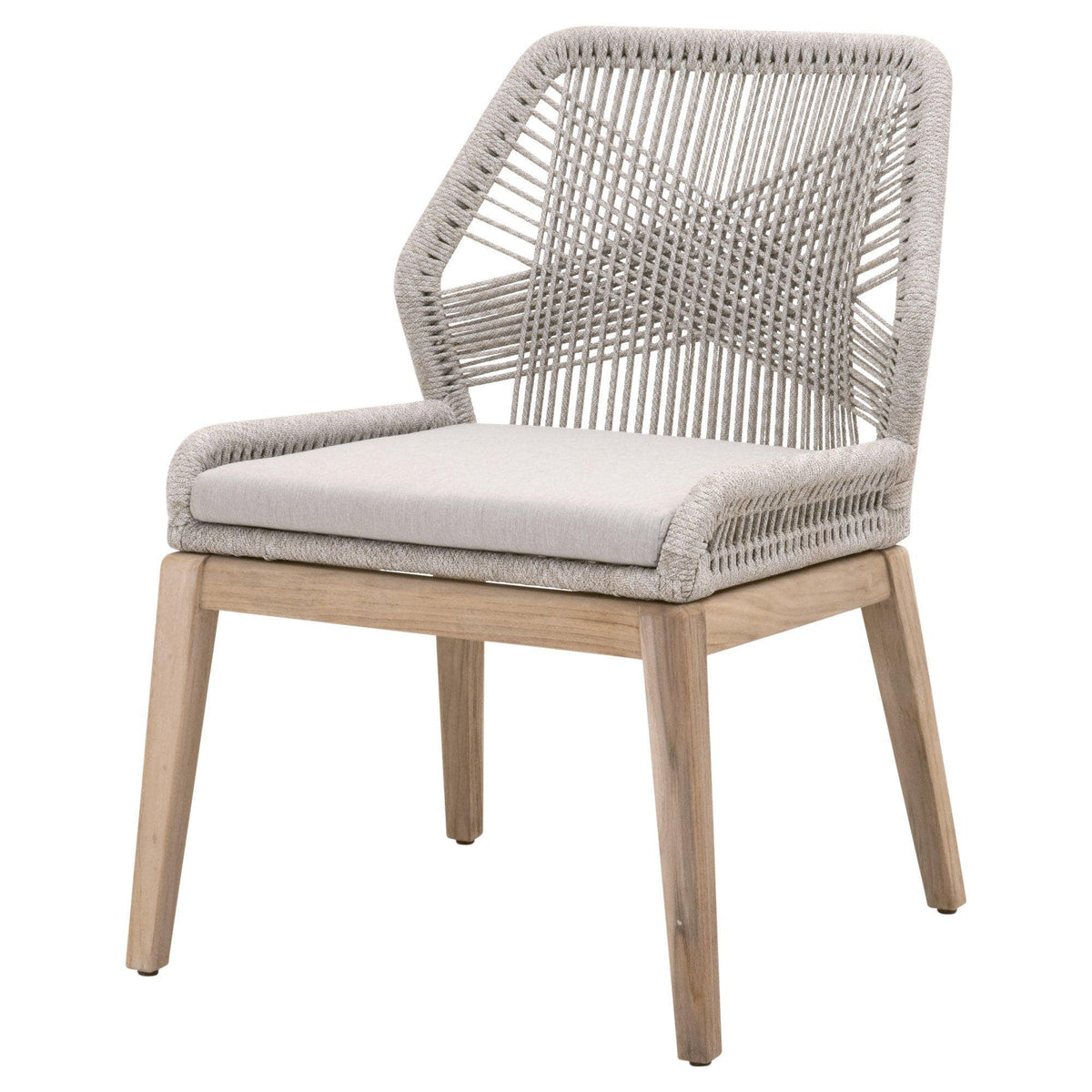 Lulu Taupe Rope Outdoor Dining Chair, Set of 2