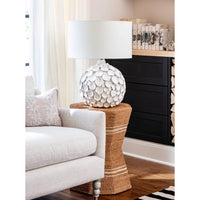 Lucia Ceramic Table Lamp White - Lamp Detail | Bone & Brass
