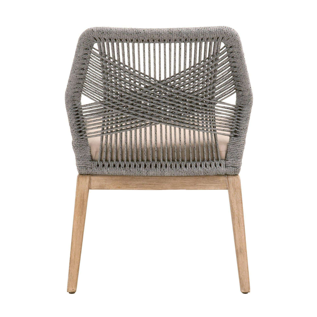 Lulu Platinum Rope Dining Chair, Set 2 - Chair Detail | Bone & Brass