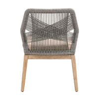 Lulu Platinum Rope Dining Chair, Set 2 - Chair Detail | Bone & Brass