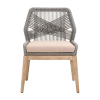 Lulu Platinum Rope Dining Chair, Set 2 - Chair View | Bone & Brass