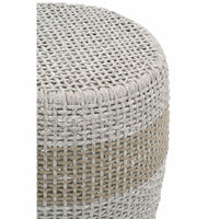 Lulu Taupe Rope Accent Table - Table Top View | Bone & Brass
