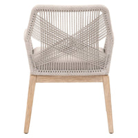 Lulu Taupe Rope Arm Chair, Set 2 - Chair Upholstery Detail | Bone & Brass