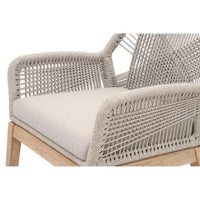 Lulu Taupe Rope Arm Chair, Set 2 - Chair View | Bone & Brass