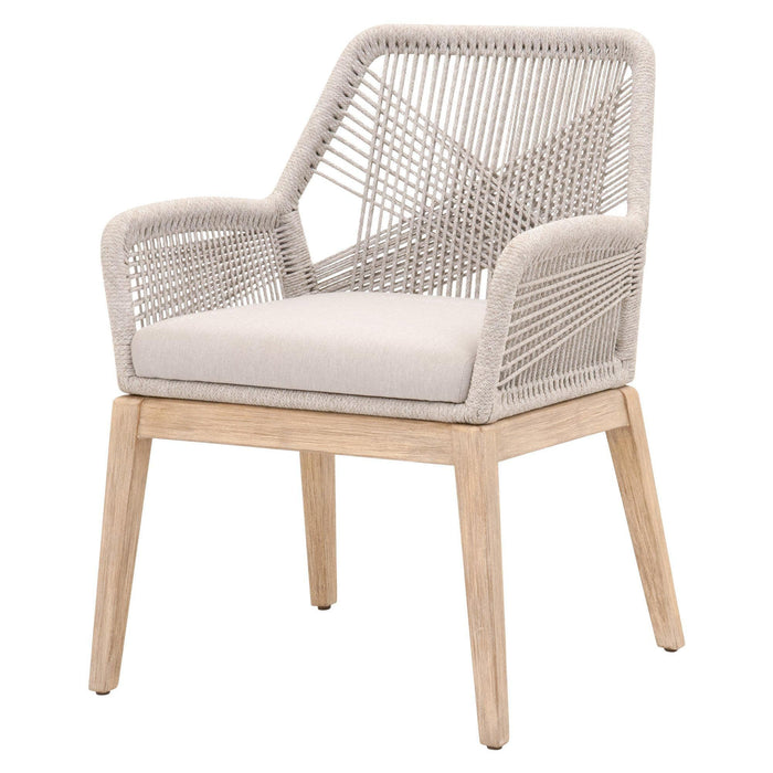 Lulu Taupe Rope Arm Chair, Set 2 | Bone & Brass