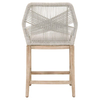 Lulu Taupe Rope Counter Stool - Stool Seat Detail | Bone & Brass