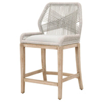 Lulu Taupe Rope Counter Stool | Bone & Brass
