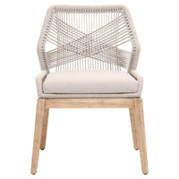 Lulu Taupe Rope Dining Chair, Set 2 - Chair Side View | Bone & Brass