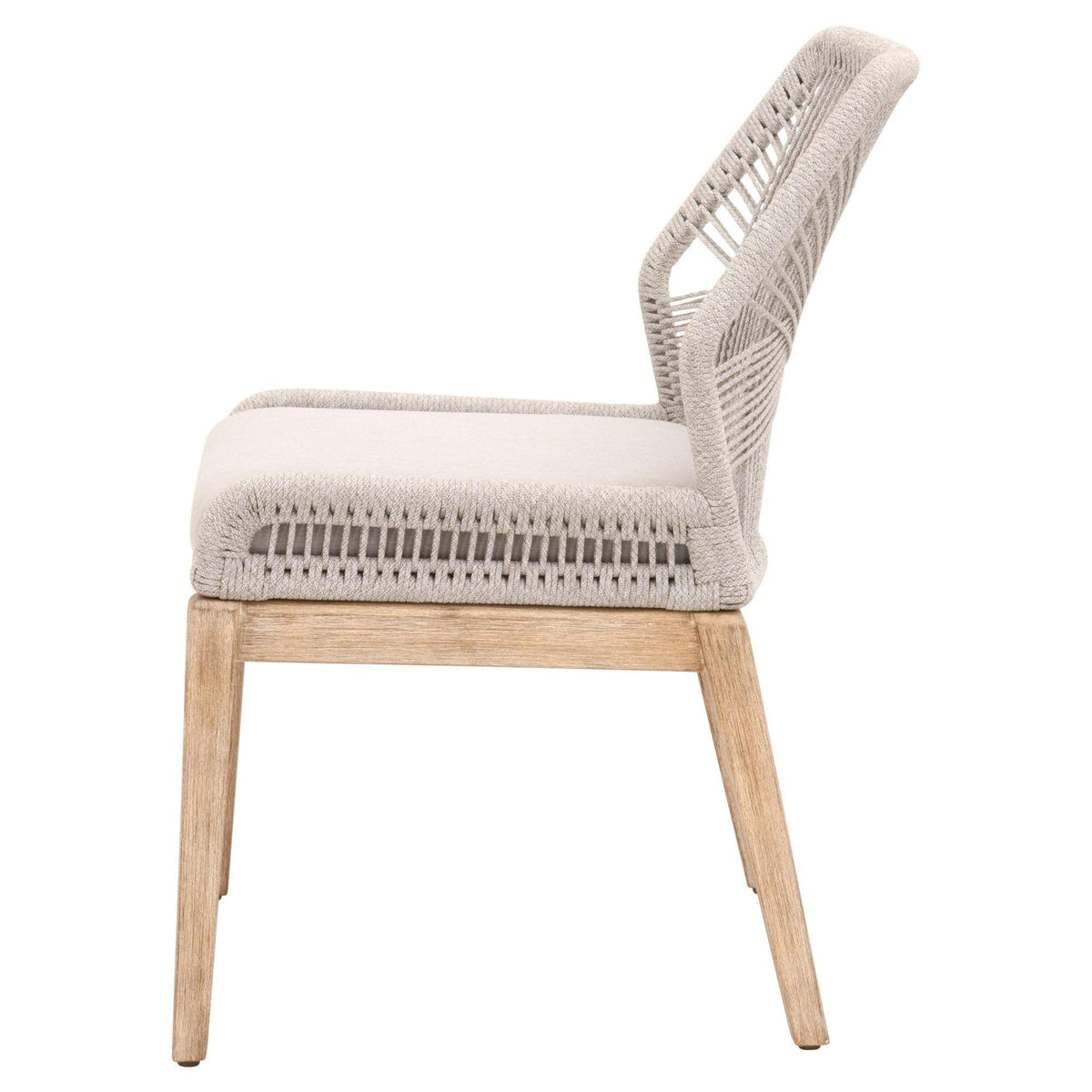 Lulu Taupe Rope Dining Chair, Set 2 - Chair Detail | Bone & Brass