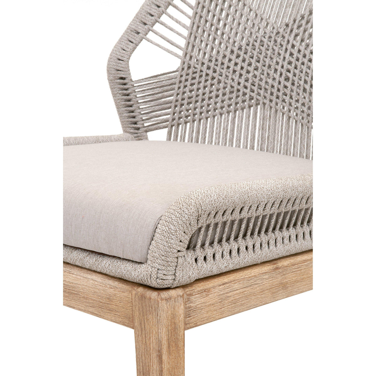 Lulu Taupe Rope Dining Chair, Set 2 - Chair View | Bone & Brass