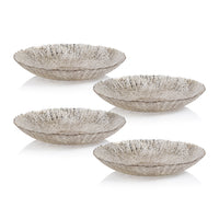 Luminara Golden Silver Fusion Glass Bowls, Set 4 - Bowl Top View | Bone & Brass