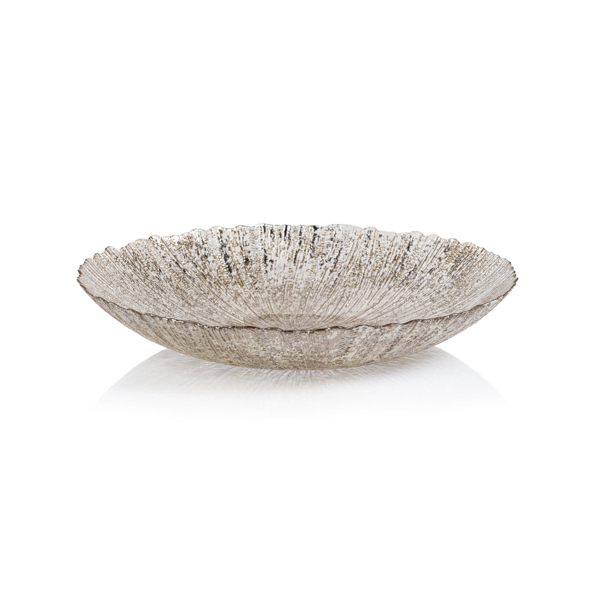 Luminara Golden Silver Fusion Glass Bowls, Set 4 | Bone & Brass