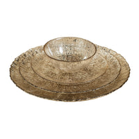 Luminara Golden Silver Fusion Glass Plate 8.25" Set 6 - Plate Detail | Bone & Brass