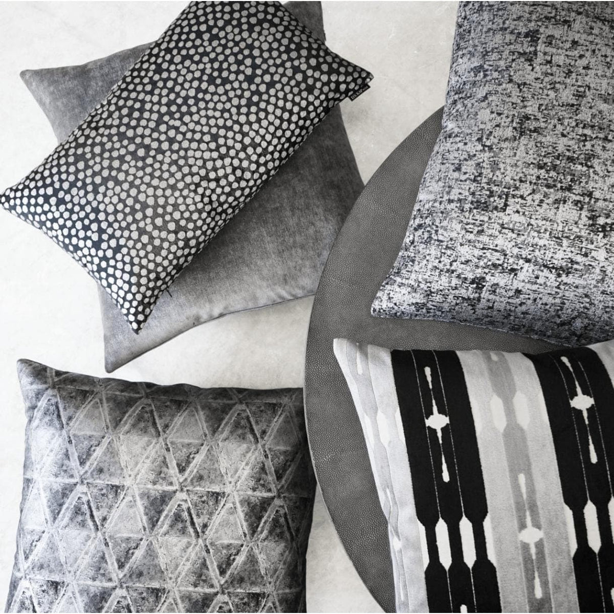 Lustrious Smoke Throw Pillow - Pillow Detail | Bone & Brass