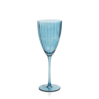 Madden Blue White Wine Glasses, Set 4 | Bone & Brass