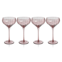 Madden Blush Cocktail Glasses, Set 4 - Glass Side View | Bone & Brass