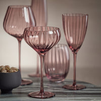 Madden Blush Cocktail Glasses, Set 4 - Glass Close Up | Bone & Brass
