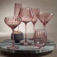 Madden Blush Stemless Glasses, Set 4 - Glass Detail | Bone & Brass
