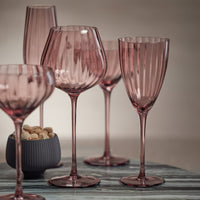 Madden Blush White Wine Glasses, Set 4 - Glass Detail | Bone & Brass