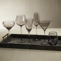 Madden Grey Champagne Flutes, Set 4 - Glass View | Bone & Brass