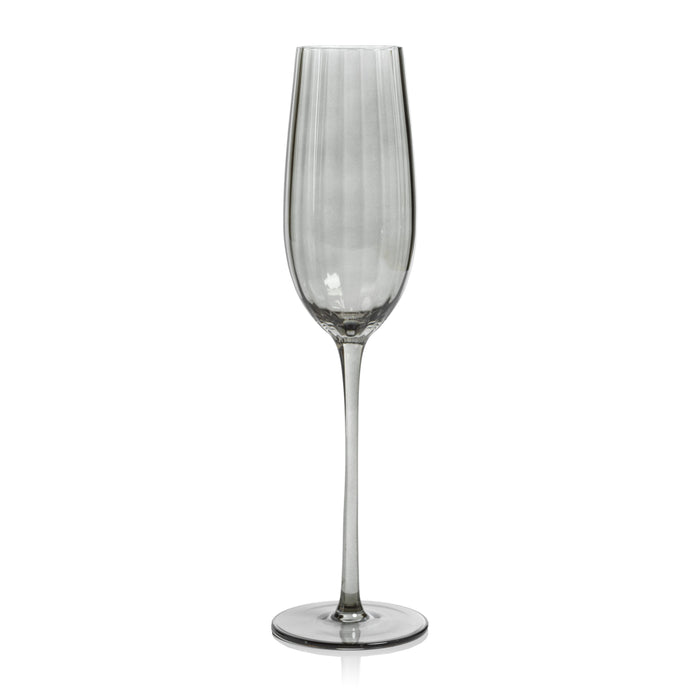 Madden Grey Champagne Flutes, Set 4 | Bone & Brass