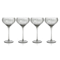 Madden Grey Cocktail Glasses, Set 4 - Glass Side View | Bone & Brass