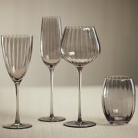 Madden Grey Stemless All-Purpose Glasses, Set 4 - Glass Close Up | Bone & Brass