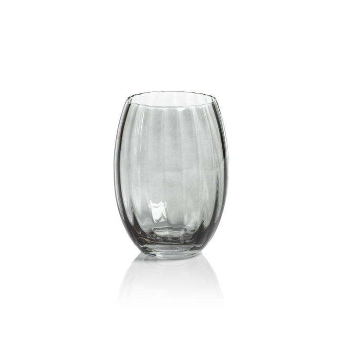 Madden Grey Stemless All-Purpose Glasses, Set 4 | Bone & Brass