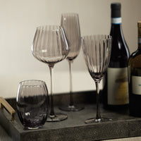 Madden Grey White Wine Glasses, Set 4 - Glass Bowl Detail | Bone & Brass