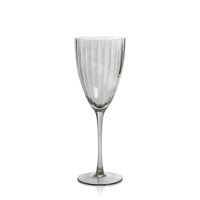 Madden Grey White Wine Glasses, Set 4 | Bone & Brass