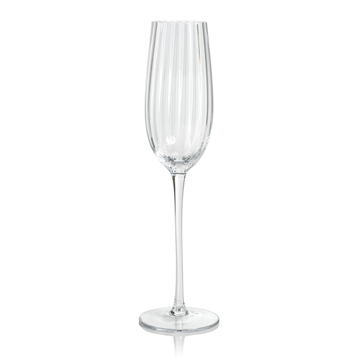 Madden Optic Champagne Flutes, Set 4 | Bone & Brass
