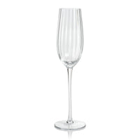Madden Optic Champagne Flutes, Set 4 | Bone & Brass