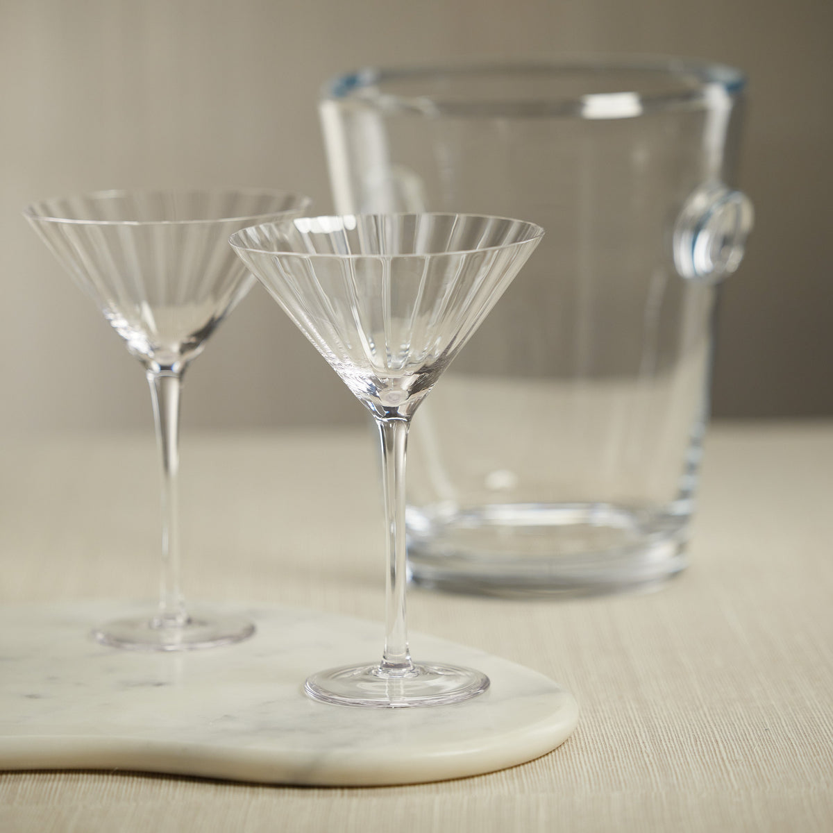 Madden Optic Martini Glasses, Set 4 - Glass Detail | Bone & Brass