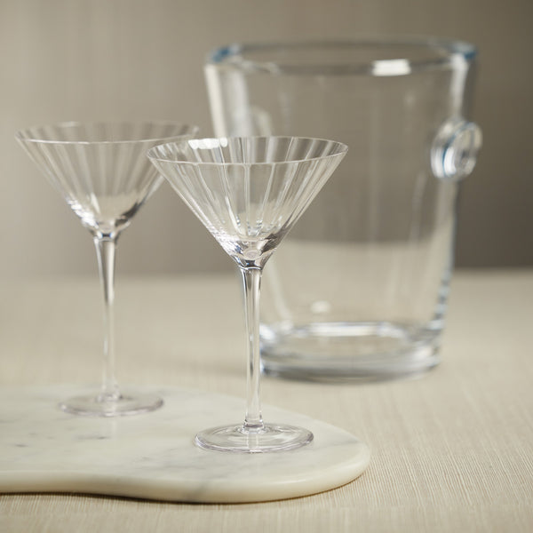 Madden Optic Martini Glasses, Set 4 - Glass Detail | Bone & Brass