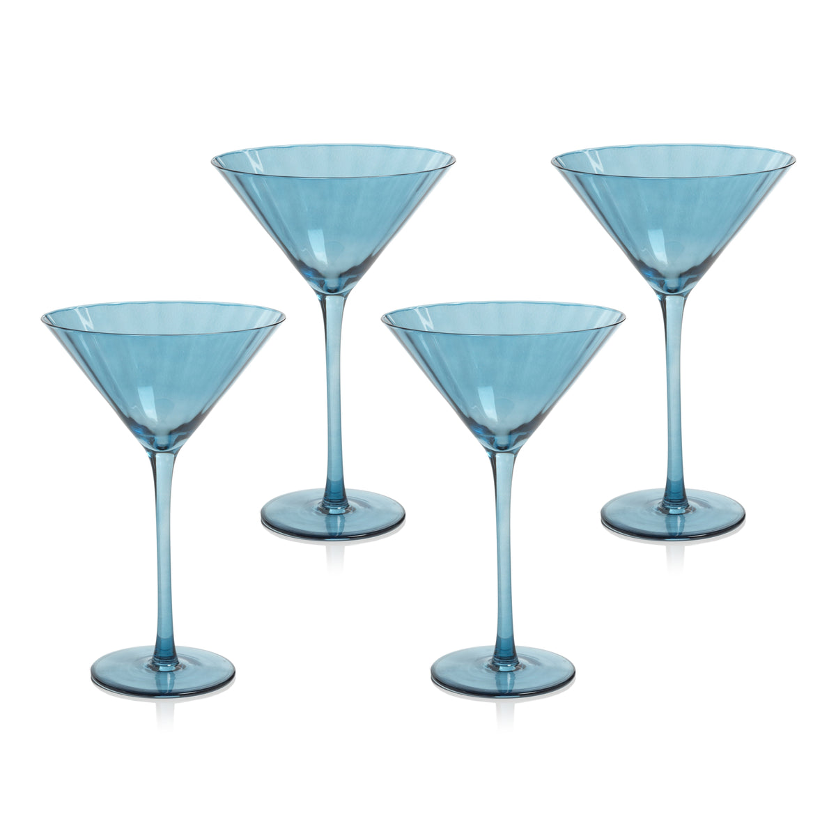 Madden Optic Martini Glasses, Set 4 - Glass Close Up | Bone & Brass
