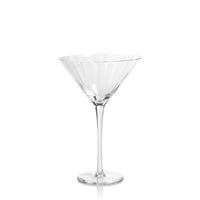 Madden Optic Martini Glasses, Set 4 | Bone & Brass