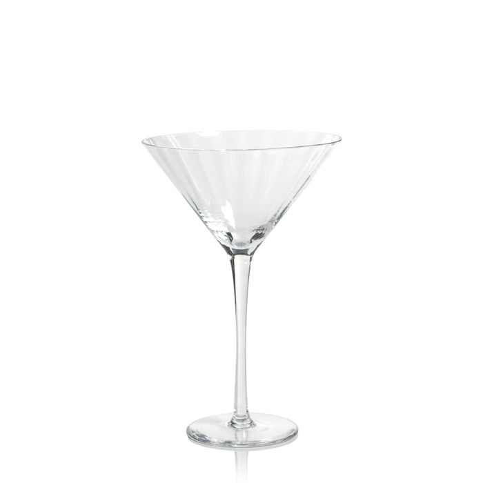 Madden Optic Martini Glasses, Set 4 | Bone & Brass